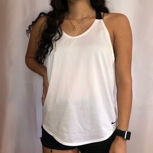 nike white athletic tank top